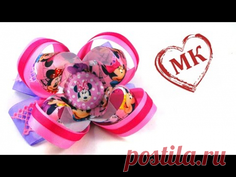 Канзаши мастер класс - бантики из репсовых лент.