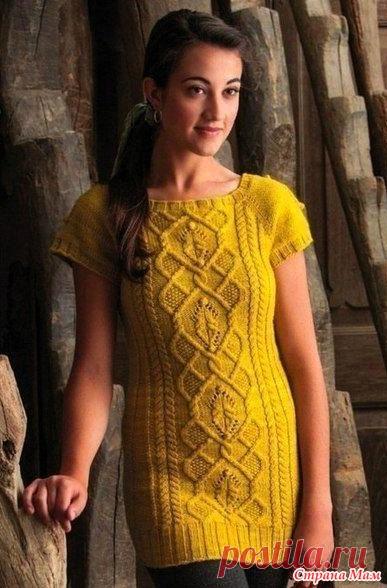 Летняя туника с аранами. Спицы. - ВЯЗАНАЯ МОДА+ ДЛЯ НЕМОДЕЛЬНЫХ ДАМ - Страна Мам