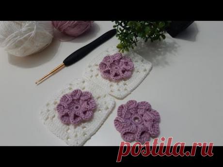 Tığ işi battaniye yatak örtüsü için çok gösterişli  örgü motif modeli✅