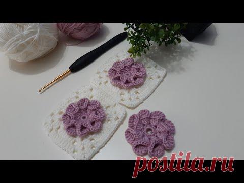 Tığ işi battaniye yatak örtüsü için çok gösterişli  örgü motif modeli✅