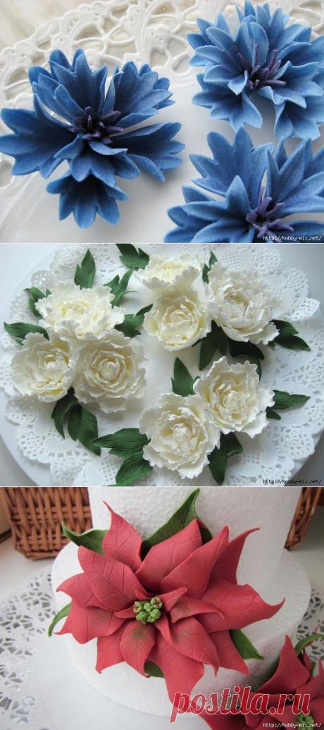 Лепка. Шикарные цветы из сахарной мастики для украшения тортов. Фото мастер- классы- часть 2.. Обсуждение на Блоги на Труде