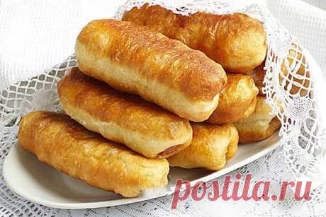 Жареные сосиски в тесте — Домашняя кулинария