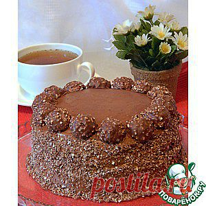 Шоколаднее не бывает - торт "Ferrero rocher".