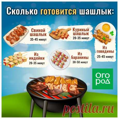 Сколько готовится шашлык