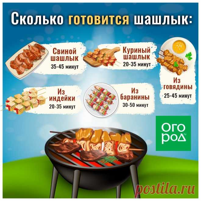 Сколько готовится шашлык