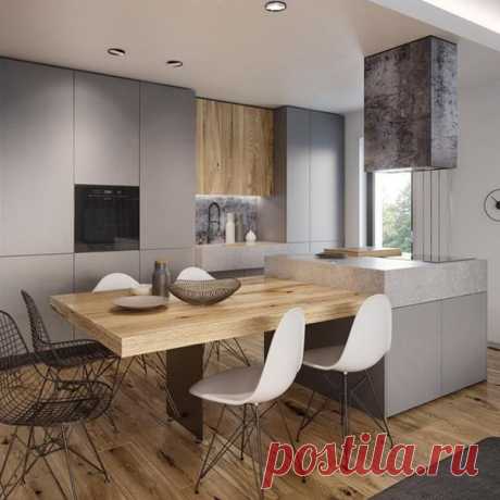 Просторная современная кухня