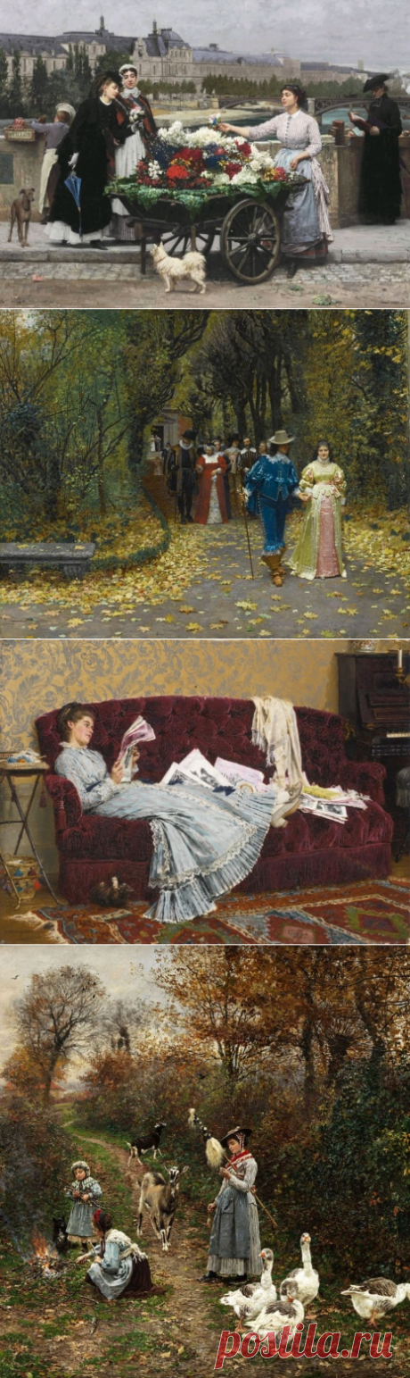 Художник Marie-Francois Firmin-Girard (Мари-Франсуа Фермен-Жирар). Картины