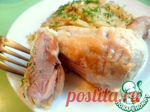 Окорочка с сыром и картофелем в фольге - кулинарный рецепт