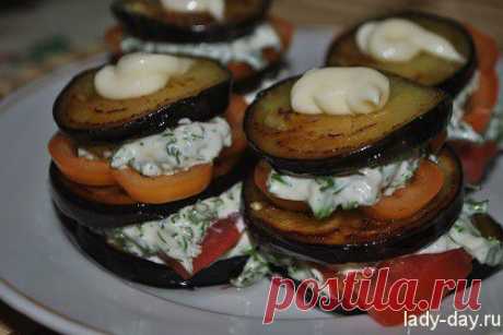 Башенки из баклажанов | Простые рецепты с фото