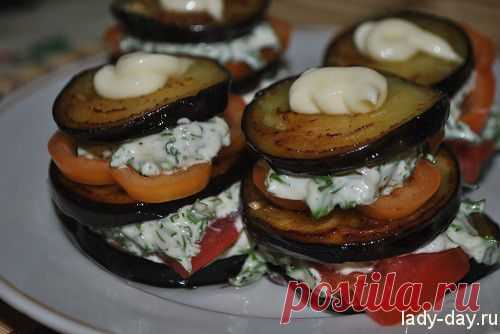 Башенки из баклажанов | Простые рецепты с фото