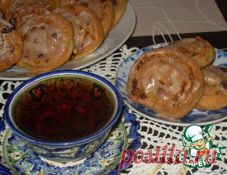 Плюшки "Завитушки" с изюмом – кулинарный рецепт