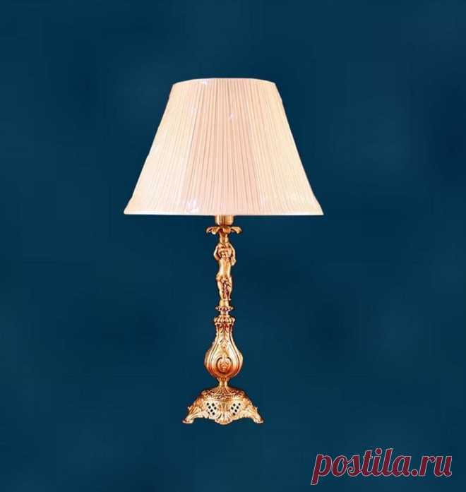 Настольный светильник с абажуром для спальни – латунь купить по цене 25 650 руб. в Москве — интернет магазин chudo-magazin.ru