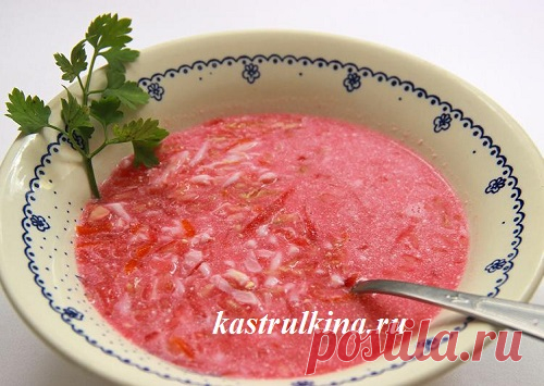 Свекольник со свежими огурцами без мяса