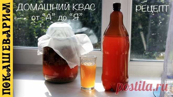 Домашний квас на закваске без дрожжей. Все подробно.