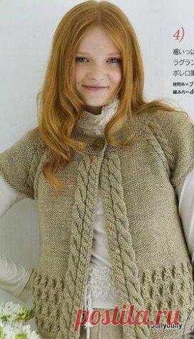 ВЯЖЕМ БЕЗРУКАВКУ СПИЦАМИ