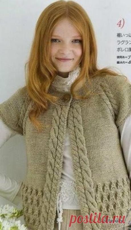 ВЯЖЕМ БЕЗРУКАВКУ СПИЦАМИ