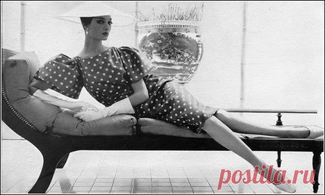 Simone, photo by Gleb Derujinsky, Harper's Bazaar, April 1959