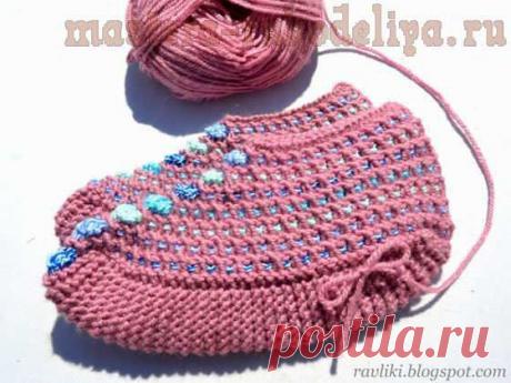 Ленивые тапки,вяжем сами | Сделай сам!