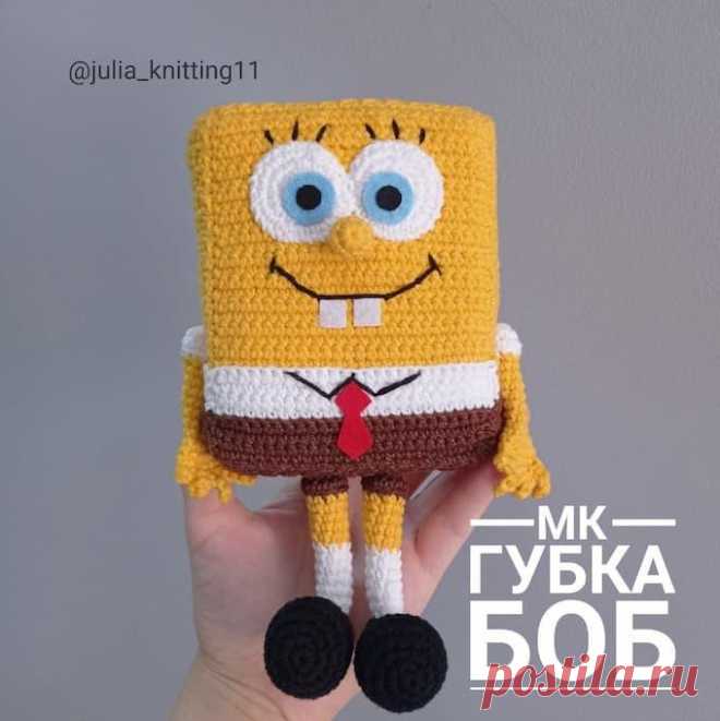 Губка Боб крючком. Амигуруми схемы и описания. Автор: Юлия Суяргулова | IRINELY.ART