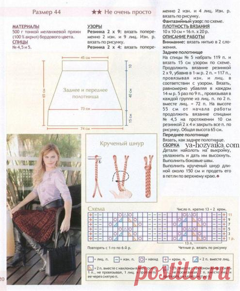 Вязаная юбка спицами опиание. Вязаная юбка до колен с описанием