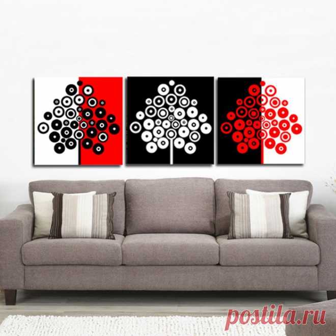 Painting & Calligraphy Picture - More Detailed Picture about High Quality 3 PC Sets Modern Abstract Black White Red Three Color Money Tree Wall Oil Painting Canvas Wall Art Home Decoration Picture in Painting & Calligraphy from Home Art Decoration Store | Aliexpress.com | Alibaba Group