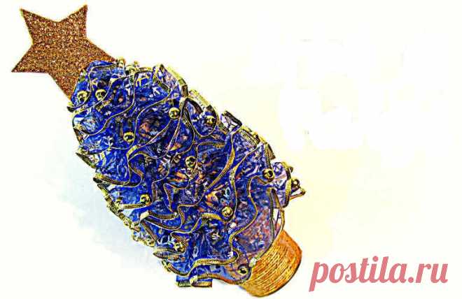 Красивая новогодняя ёлочка. Делаем сами – просто и быстро