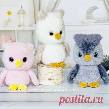 Совушка крючком. Амигуруми схемы и описания. Автор: @zayka_mi_amigurumi | IRINELY.ART