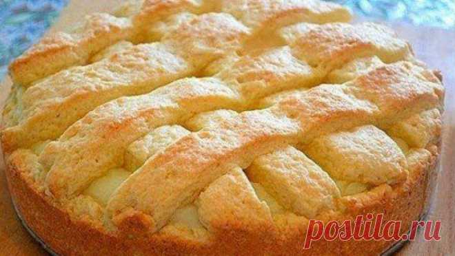 Яблочный пирог с заварным кремом - Детская кухня