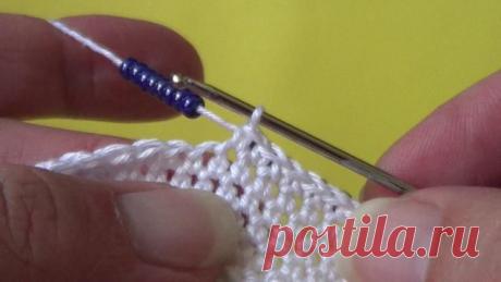 Вязание с бисером. Урок 2 . Круговое полотно. Русский способ - Ярмарка Мастеров - ручная работа, handmade