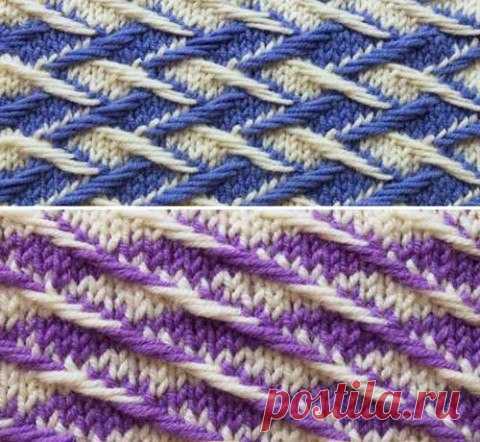 Тканые узоры спицами