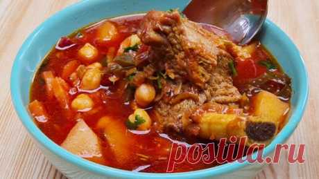 Готовим с Назирой | Испанский супчик с говядиной на кости, который мы так сильно полюбили, что готовим уже 3-й раз за месяц (открываем новое)