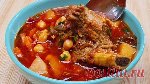 Готовим с Назирой | Испанский супчик с говядиной на кости, который мы так сильно полюбили, что готовим уже 3-й раз за месяц (открываем новое)