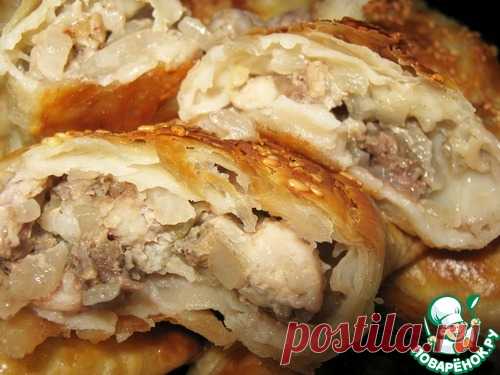 Слоёная самса с мясом - кулинарный рецепт