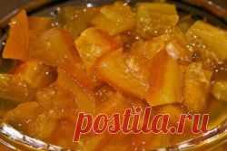 Тыква кусочками с сахаром в духовке.