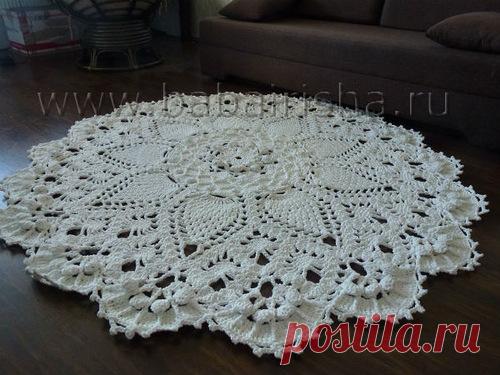Кружевной ковер — украшение гостиной .