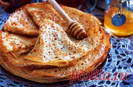 Пеку блины по этому рецепту больше 30 лет! Получаются всегда тонкими и ажурными   Тонкие и ажурные блинчики не всегда получаются и многие грешат на качество молока, муки и прочие причины.Хочу поделиться с вами своим рецептом вкусн