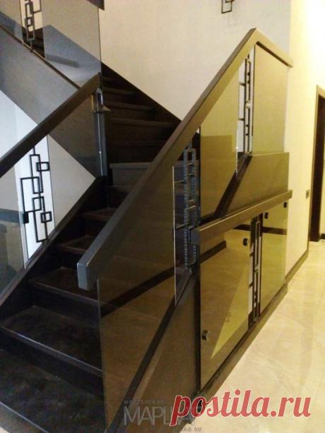 Лестницы, ограждения, перила из стекла, дерева, металла Маршаг – Лестничные перила самонесущие с ковкой