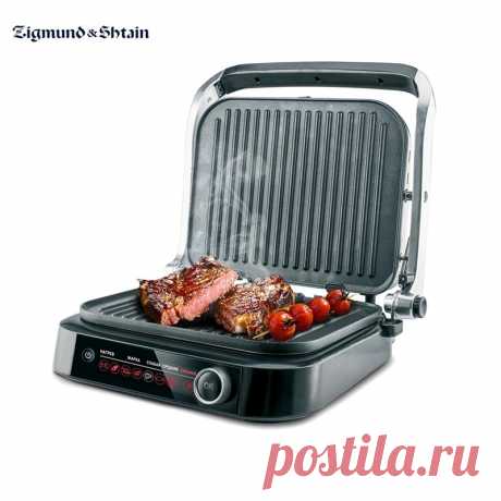 Гриль электрический Zigmund &amp; Shtain Grillmeister ZEG-928 Название бренда: Zigmund&amp;Shtain Напряжение (В): 220 В Антипригарное покрытие: Тефлон Мощность (Вт): &gt; 2001 Вт Размер Верхней и Нижной Пояса-Трубы: 24.4х31.3 см Регулировка температуры: Да Номер модели: ZEG-928Тип пылесоса: Электрический контактный г...