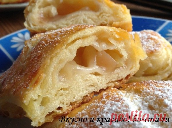 Десертный вихрь. Быстрое слоёное тесто и слойки с яблоками