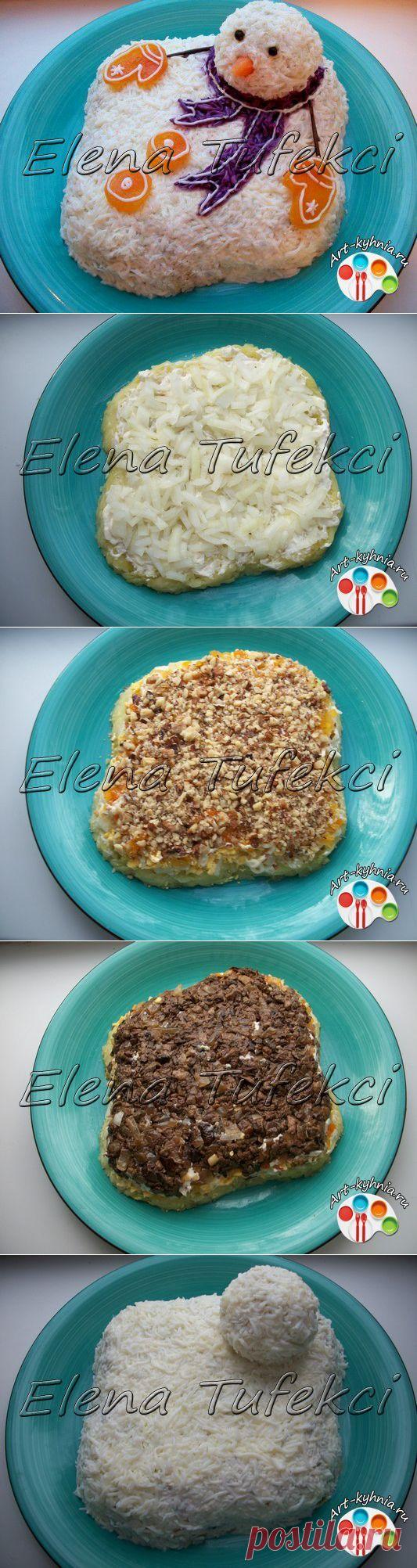 Салат "Растаявший снеговик"