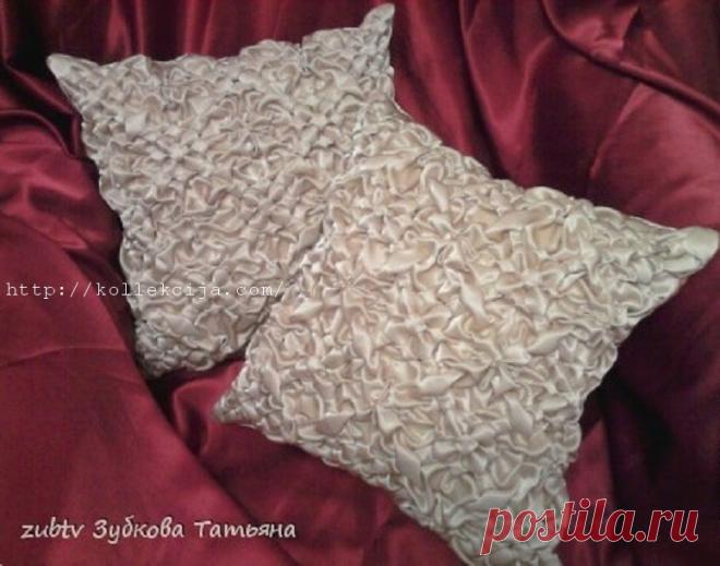 Подушка в технике буфы зефир своими руками. Автор Татьяна Зубкова.