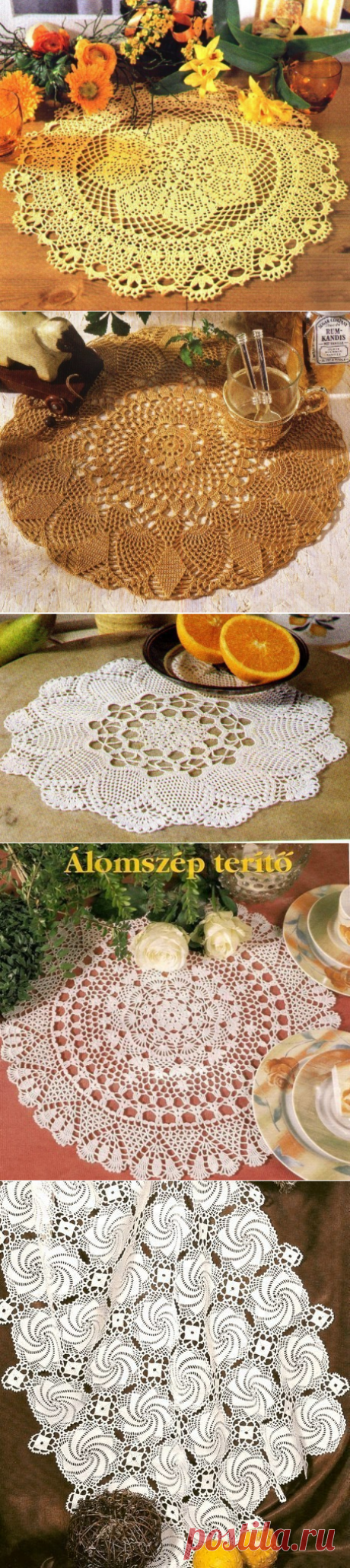 Вязанные салфетки крючком