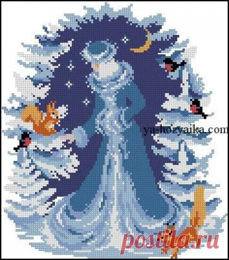 Вышивка&quot;снегурочка&quot;