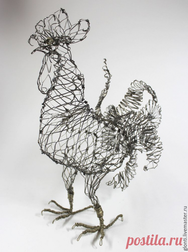 Создаем символ 2017 года: Петух из проволочной сетки в технике «Chicken Wire» - Ярмарка Мастеров - ручная работа, handmade