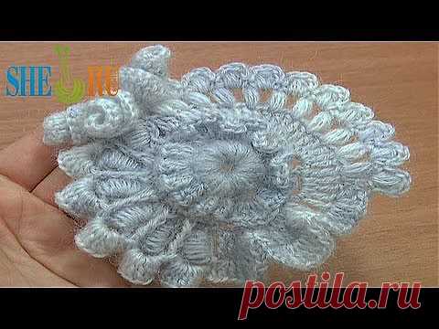 Учимся вязать шикарные броши крючком !.
