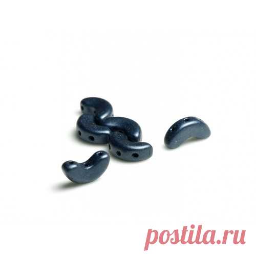 Arcos ®par Puca бусины,5х10мм, Металлический Тёмный Матовый Синий