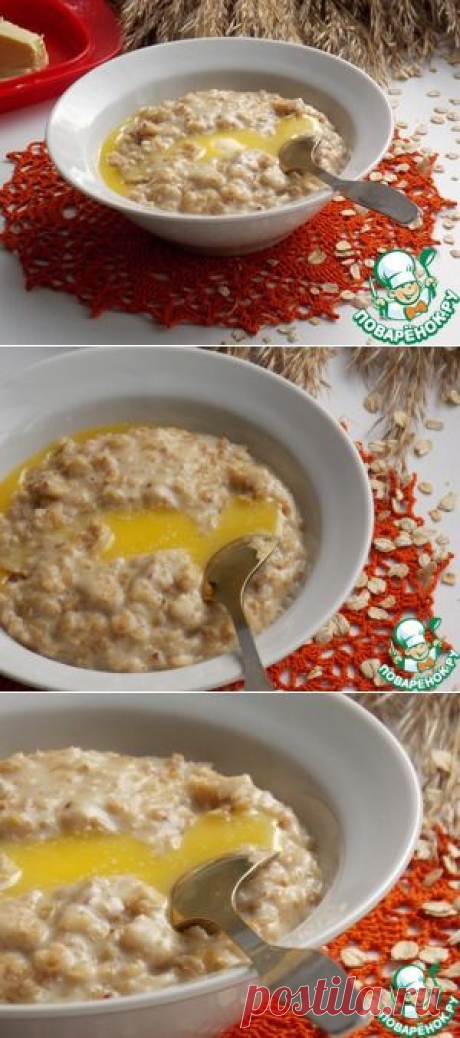 Карамельная геркулесовая каша - кулинарный рецепт