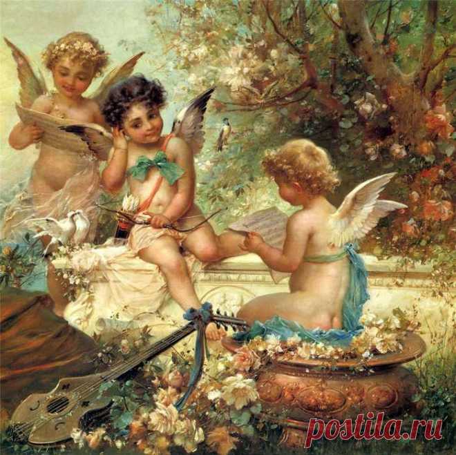Австрийский художник Ханс Зацка (Hans Zatzka). - ЧУДНЫЕ МГНОВЕНИЯ ВЕСЕЛОГО И ГРУСТНОГО