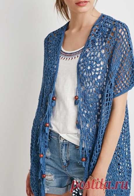crochelinhasagulhas: Quimono em crochê by Forever 21