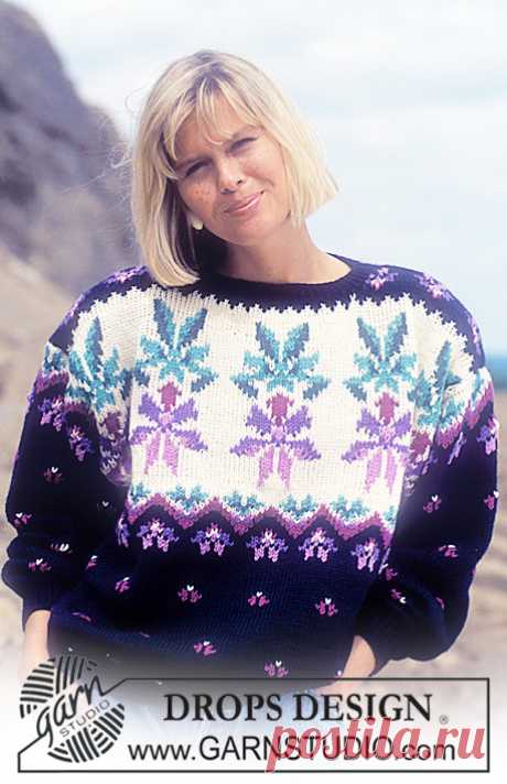 DROPS 23-11 - DROPS jumper with pattern borders in “Karisma Superwash”. Size S – L - Free pattern by DROPS Design